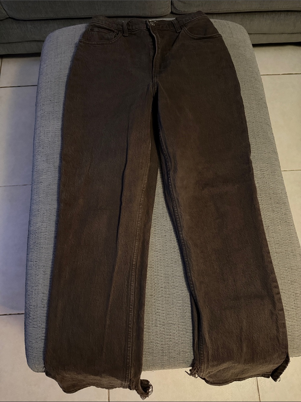 Abercrombie & Fitch The 90s straight ultra high rise Dark Brown Jeans Curve Love